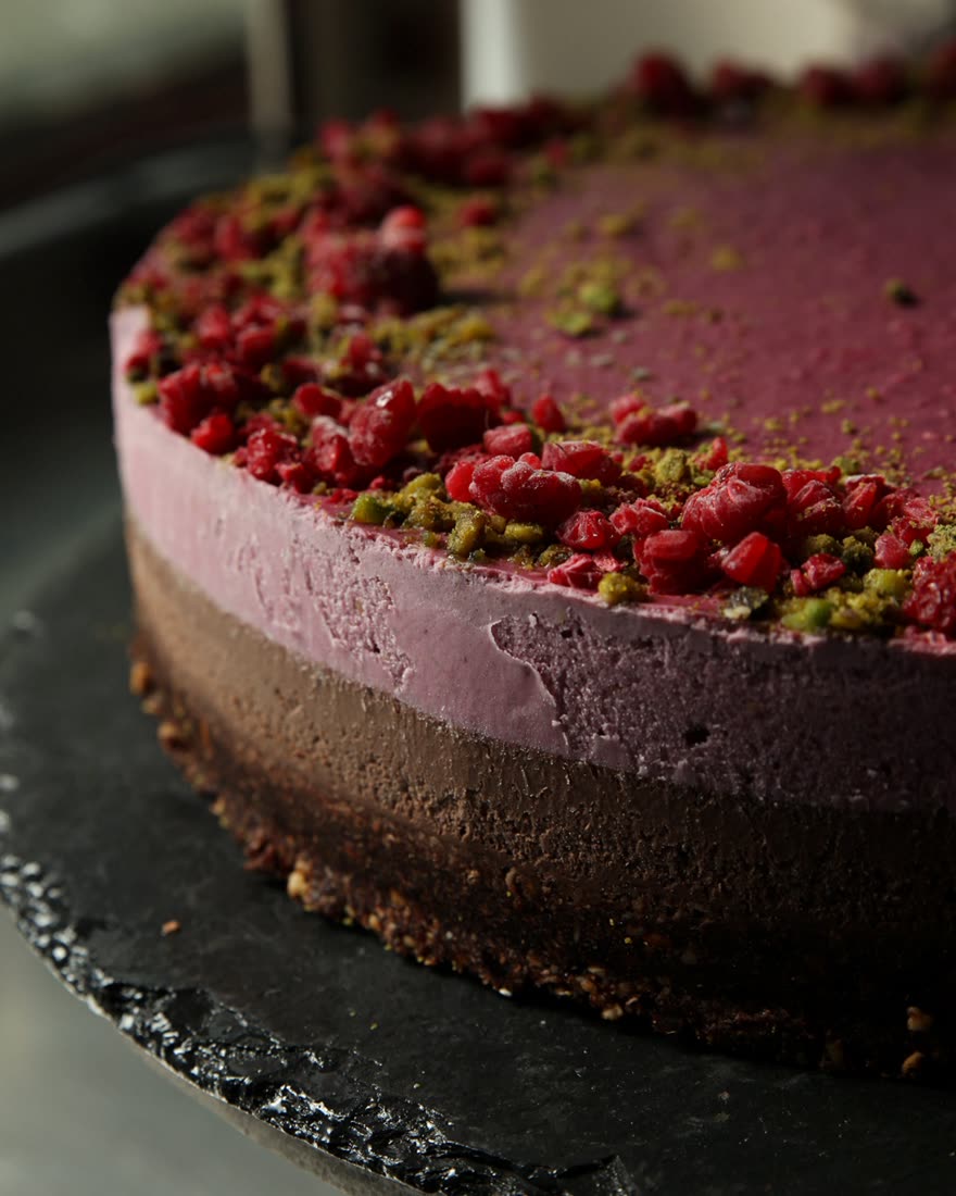 Berry chocolate layer cake